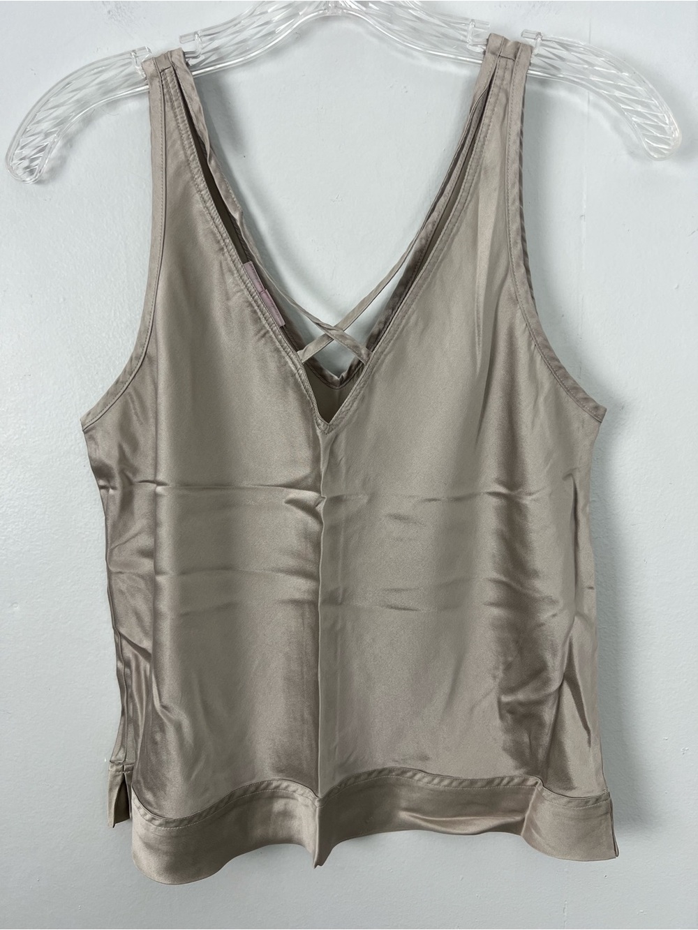 Gigi 100% Silk V Neck Strappy Tank Top Camisole